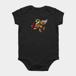 Cupid Sloth Valentines Day Baby Bodysuit